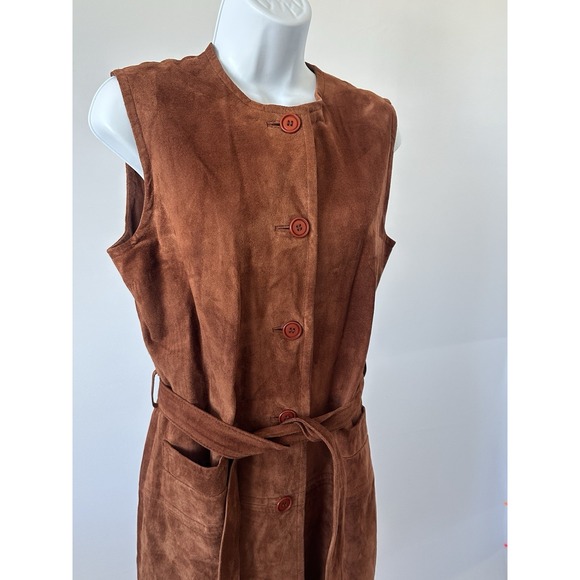 VTG Suede Dress and Cape by Lilli Ann San Francisco, Sz: 6-8 Boho Festival 70s - Picture 4 of 10